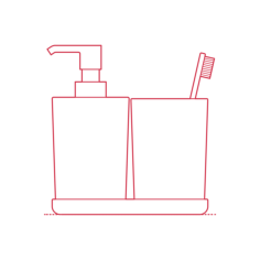 Objects Bathroom Sink Accessories Ikea Storavan Bathroom Set Outline Icon Svg Set, Free Vectors File